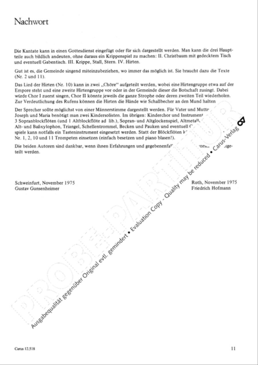 Das Weihnachtsfest Unison Choir scores gallery preview page 12