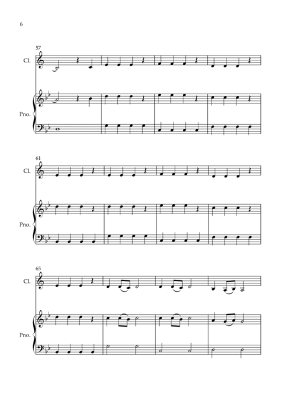 Flowers B-Flat Clarinet scores gallery preview page 6
