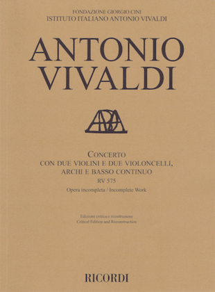 Book cover for Concerto Rv 575
