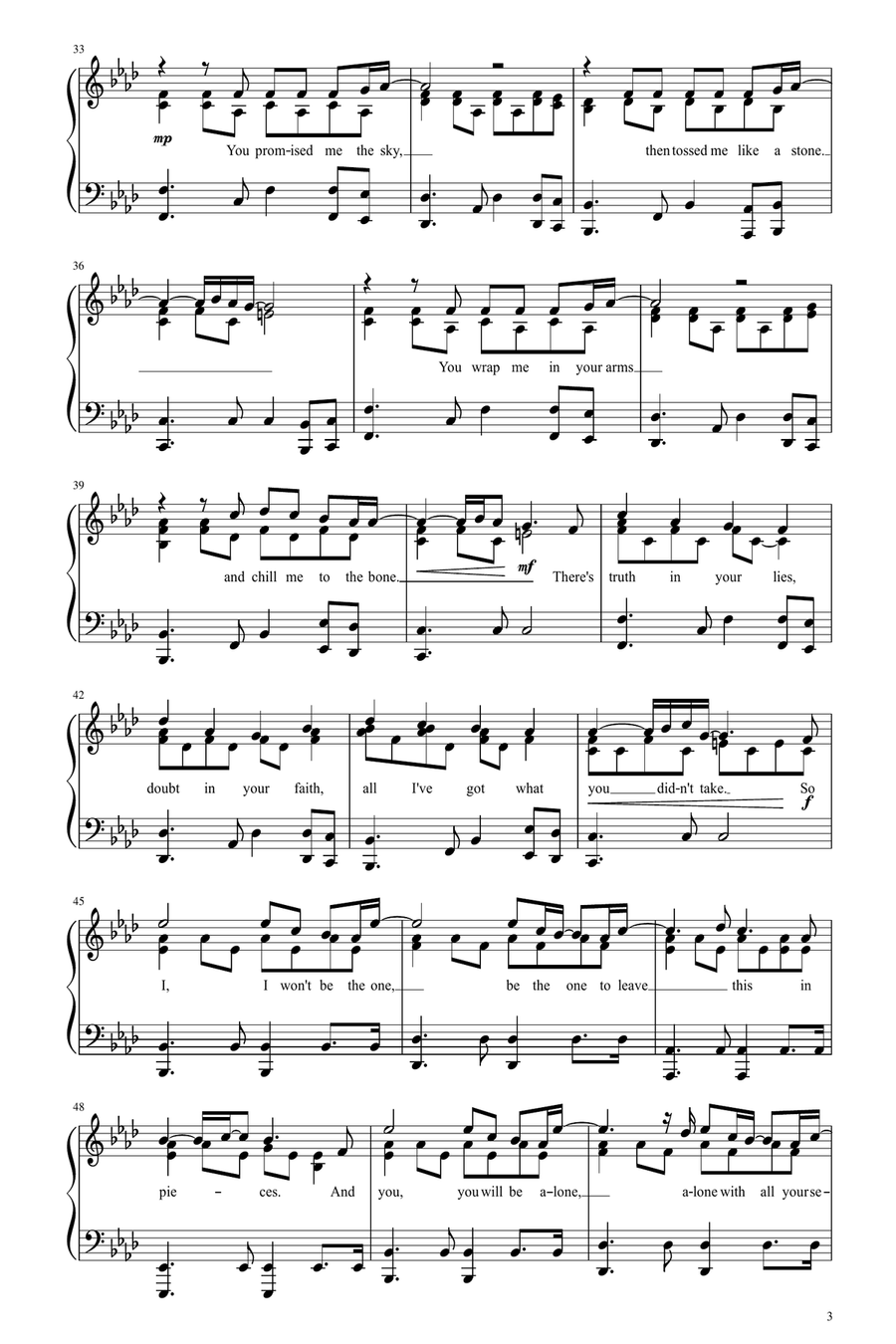 In Pieces Piano Solo scores gallery preview page 3