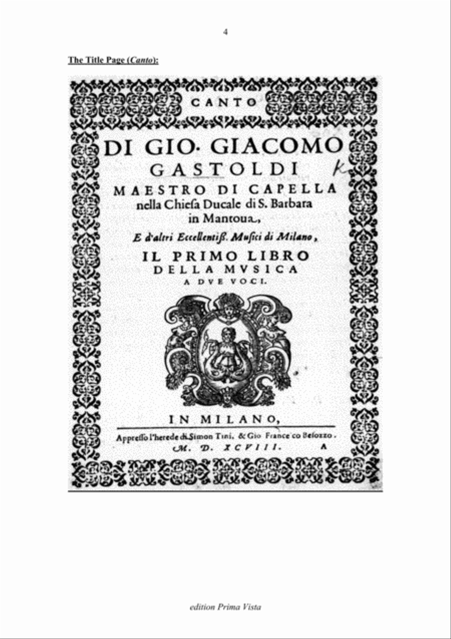 Giovanni Giacomo Gastoldi & others, Il Primo Libro… for 2 Instruments, Modern Clefs Woodwind Ensemble scores gallery preview page 4