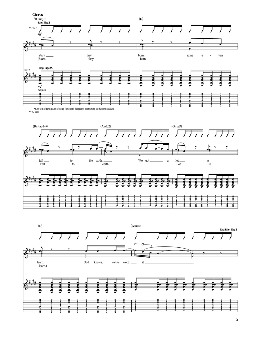 I Won't Give Up Acoustic Guitar scores gallery preview page 5
