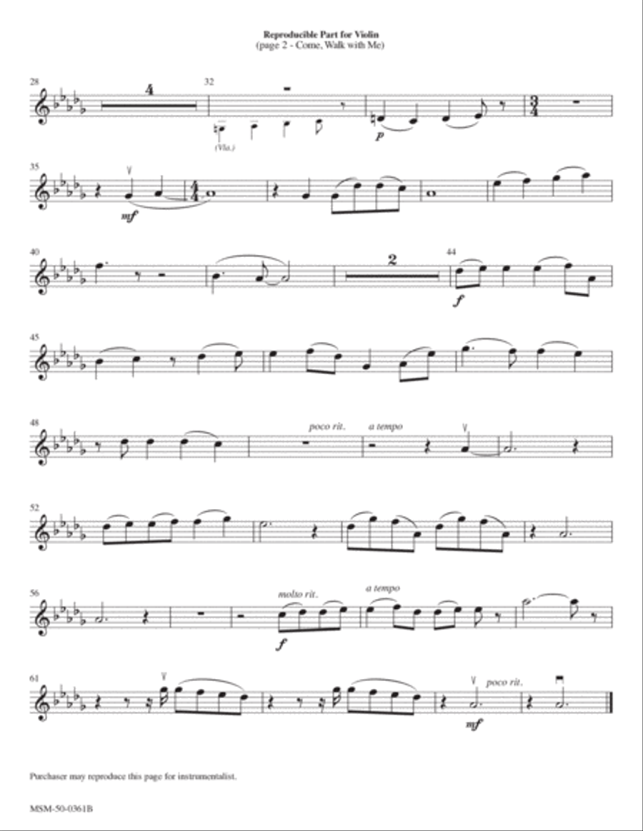 Come, Walk with Me Choir scores gallery preview page 5