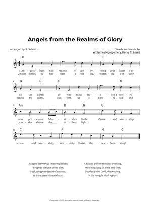 Angels from the Realms of Glory (Key of C Major)