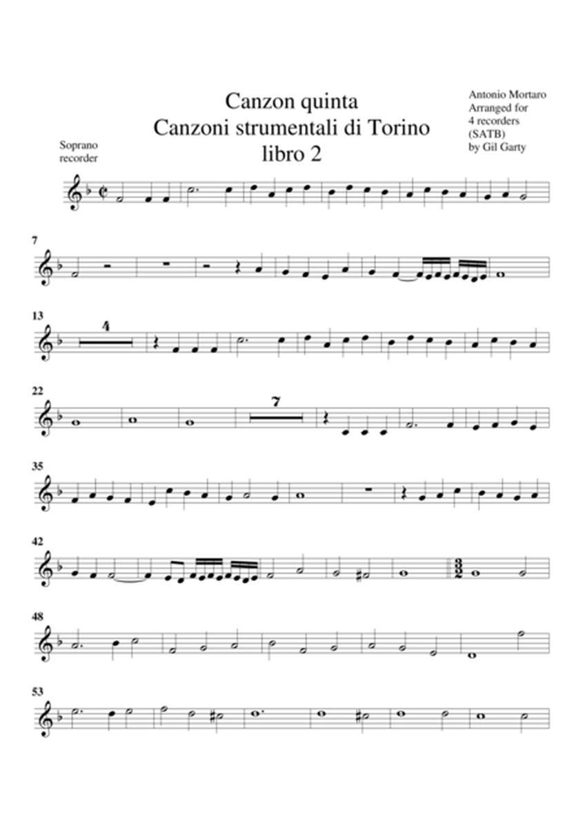 Canzon no.5 (Canzoni strumentali libro 2 di Torino)