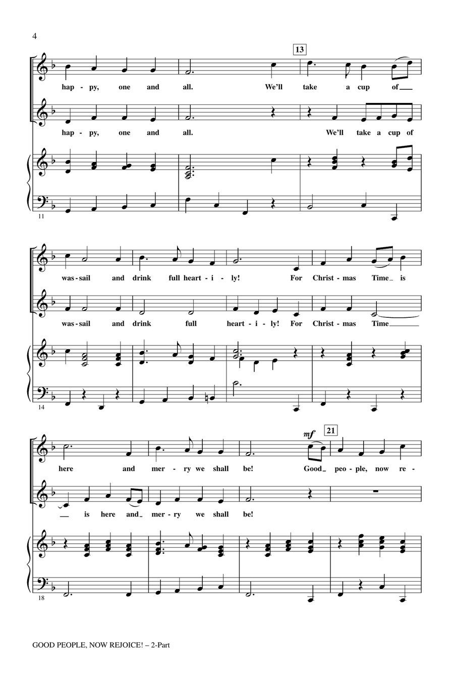 Good People, Now Rejoice! 2-Part scores gallery preview page 2