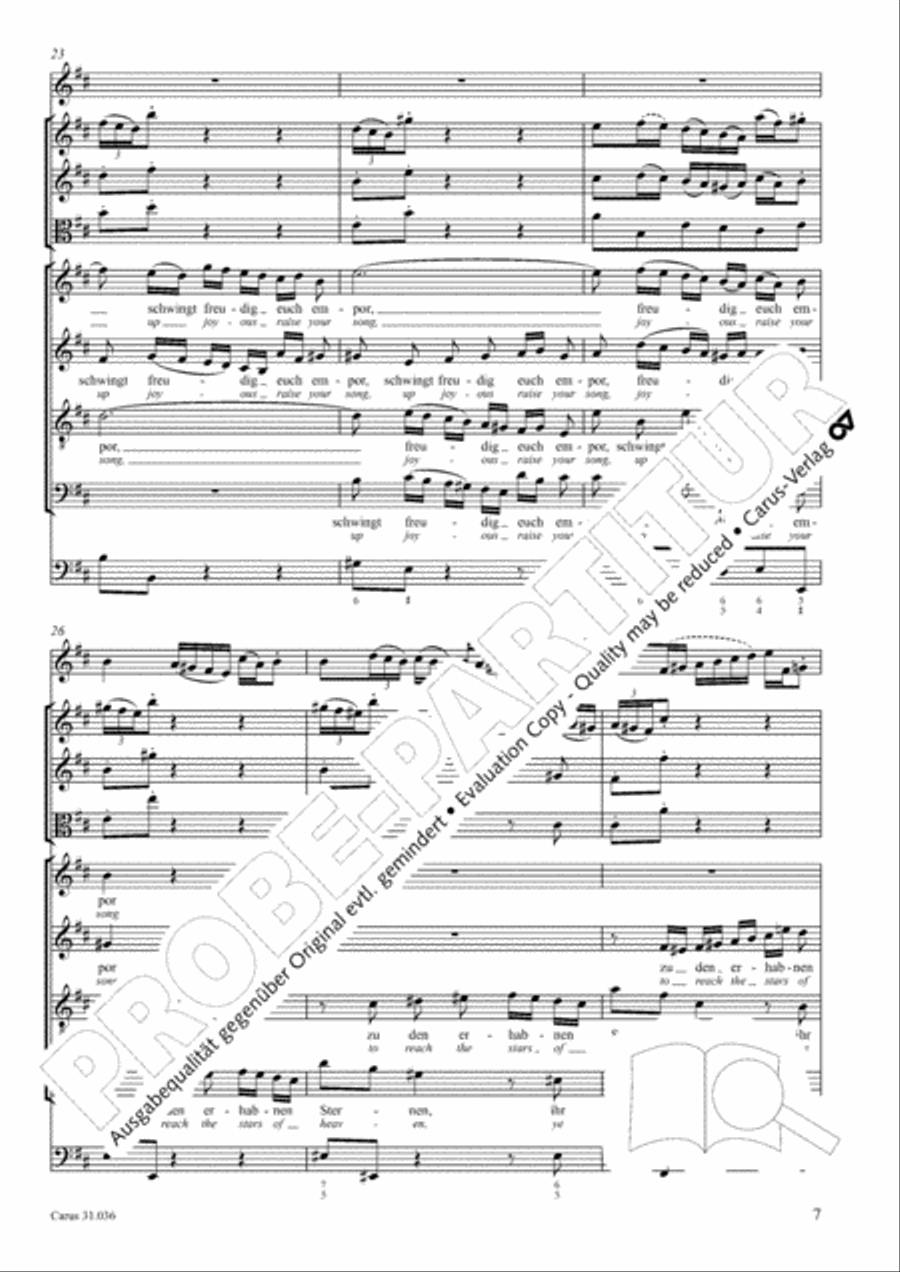 Up joyous raise your song (Schwingt freudig euch empor) 4-Part scores gallery preview page 8