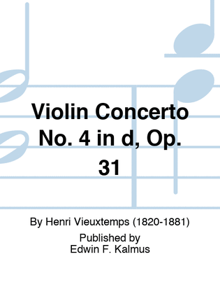 Book cover for Violin Concerto No. 4 in d, Op. 31