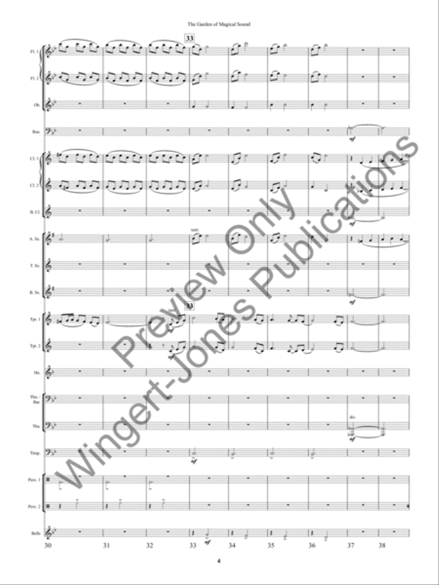 The Garden of Magical Sound Concert Band scores gallery preview page 7