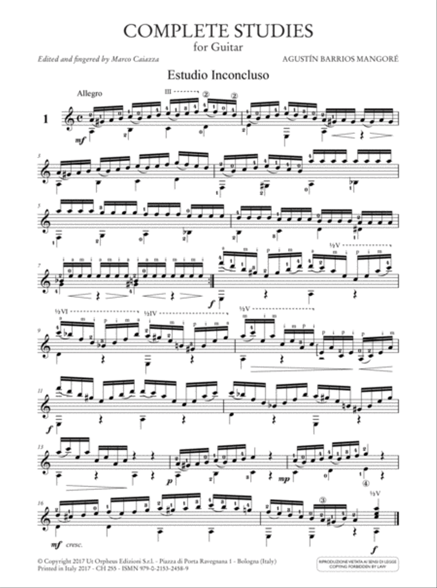 Complete Studies for Guitar. Foreword by Angelo Gilardino Acoustic Guitar scores gallery preview page 2