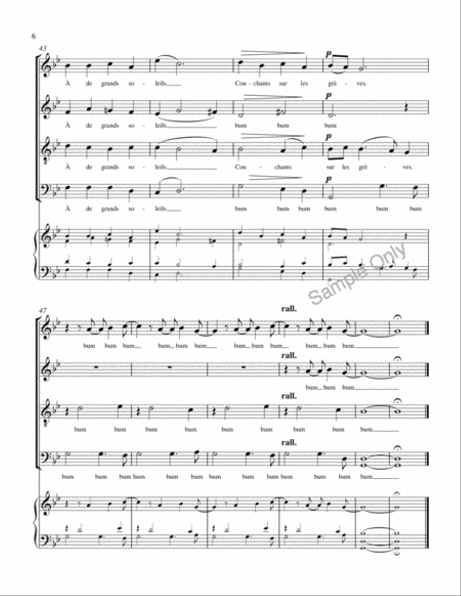 Soleils Couchants 4-Part scores gallery preview page 8