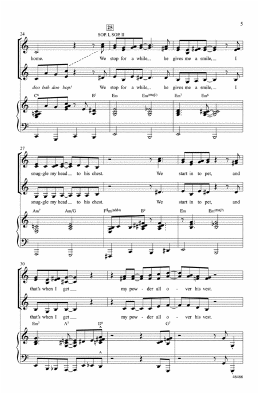 Walkin' My Baby Back Home Choir scores gallery preview page 4