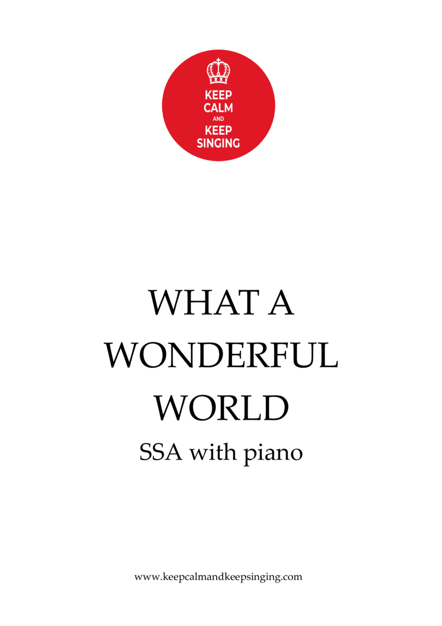 What A Wonderful World SSA scores gallery preview page 1