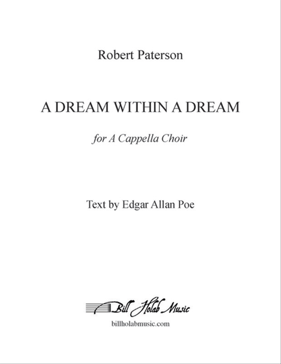 A Dream Within a Dream 4-Part scores gallery preview page 1