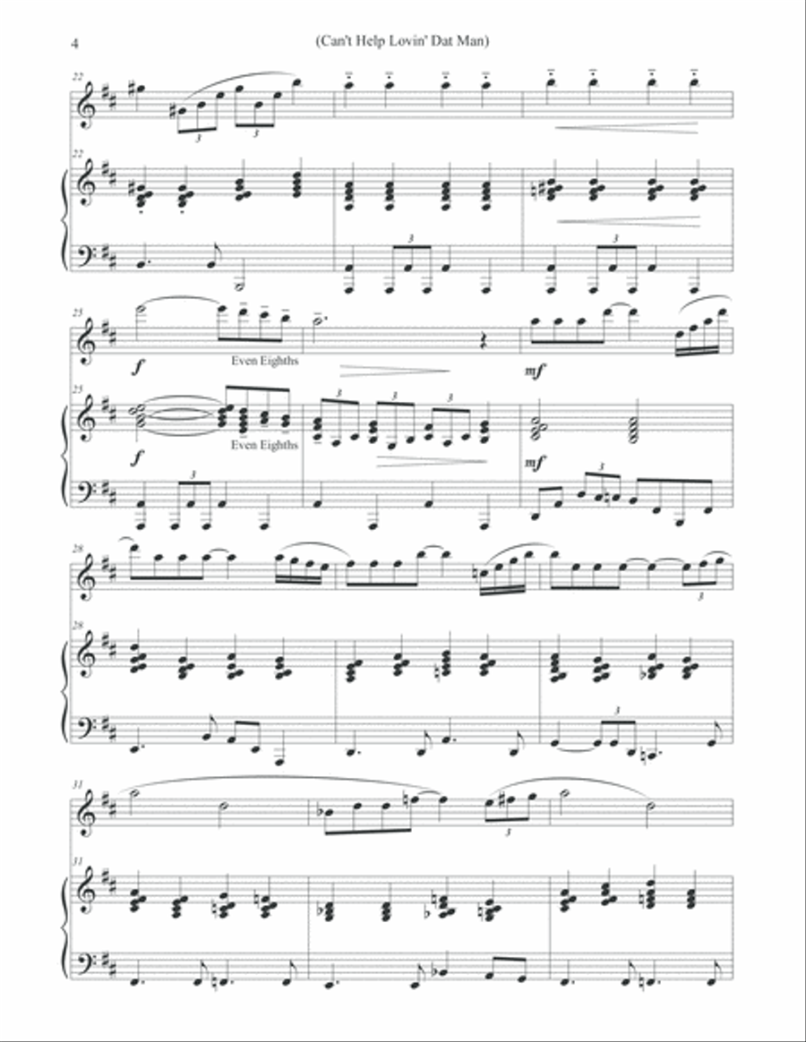 Can't Help Lovin' Dat Man Flute Solo scores gallery preview page 4