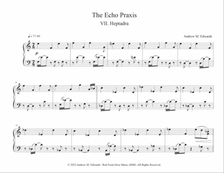 The Echo Praxis - VII. Heptadra Chamber Music scores gallery preview page 2