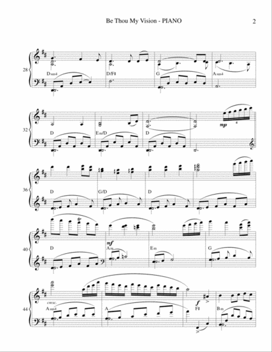 Be Thou My Vision (Piano) Piano Solo scores gallery preview page 3