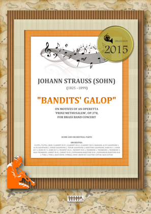 Book cover for Bandits' Galop on Motives of an Operetta 'Prinz Methusalem', Op.378, for brass band concert