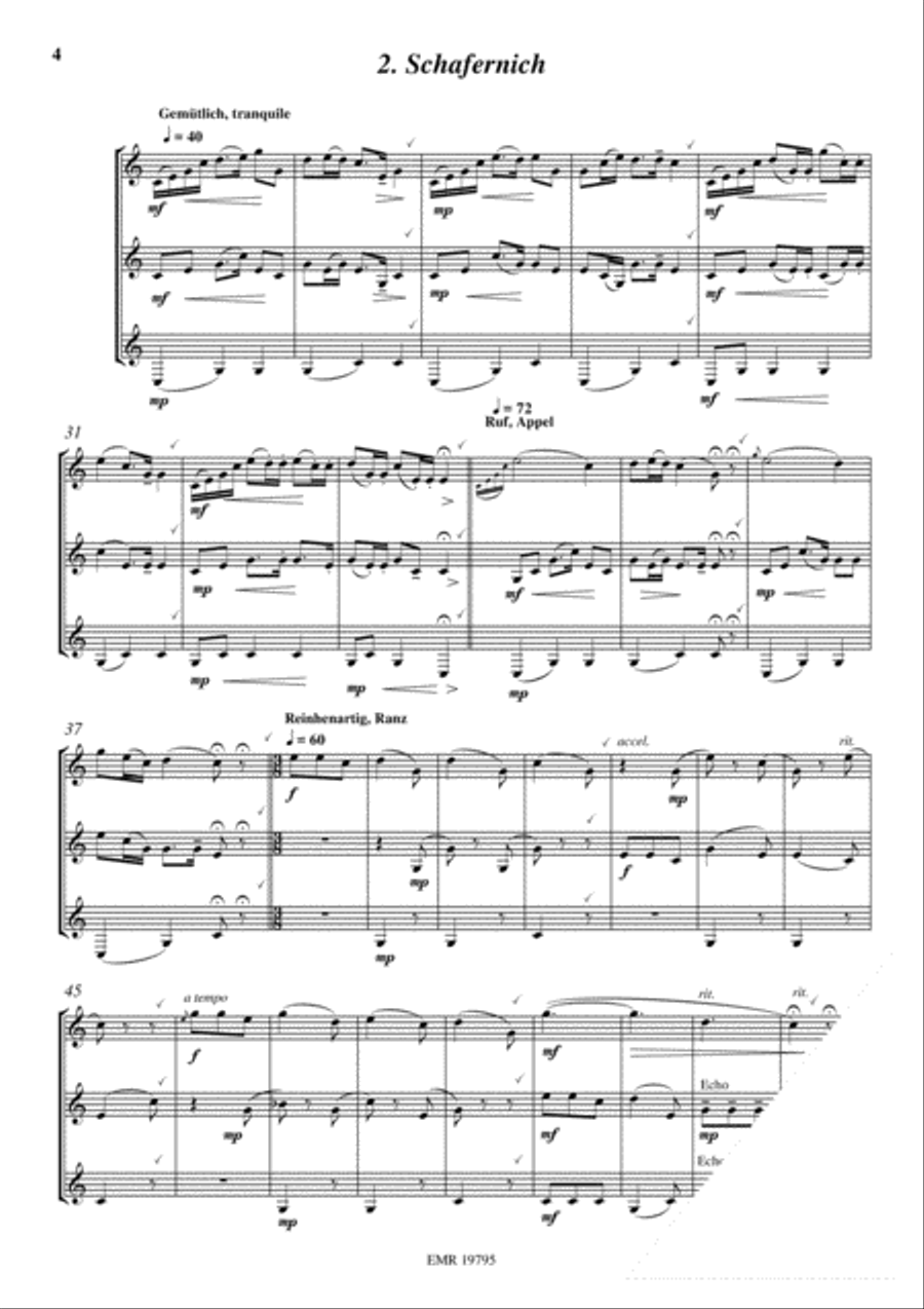 4 Trios de Jaun Alphorn scores gallery preview page 4
