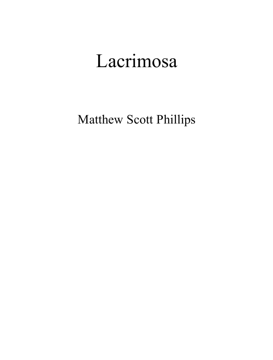 Lacrimosa Soprano Voice scores gallery preview page 1