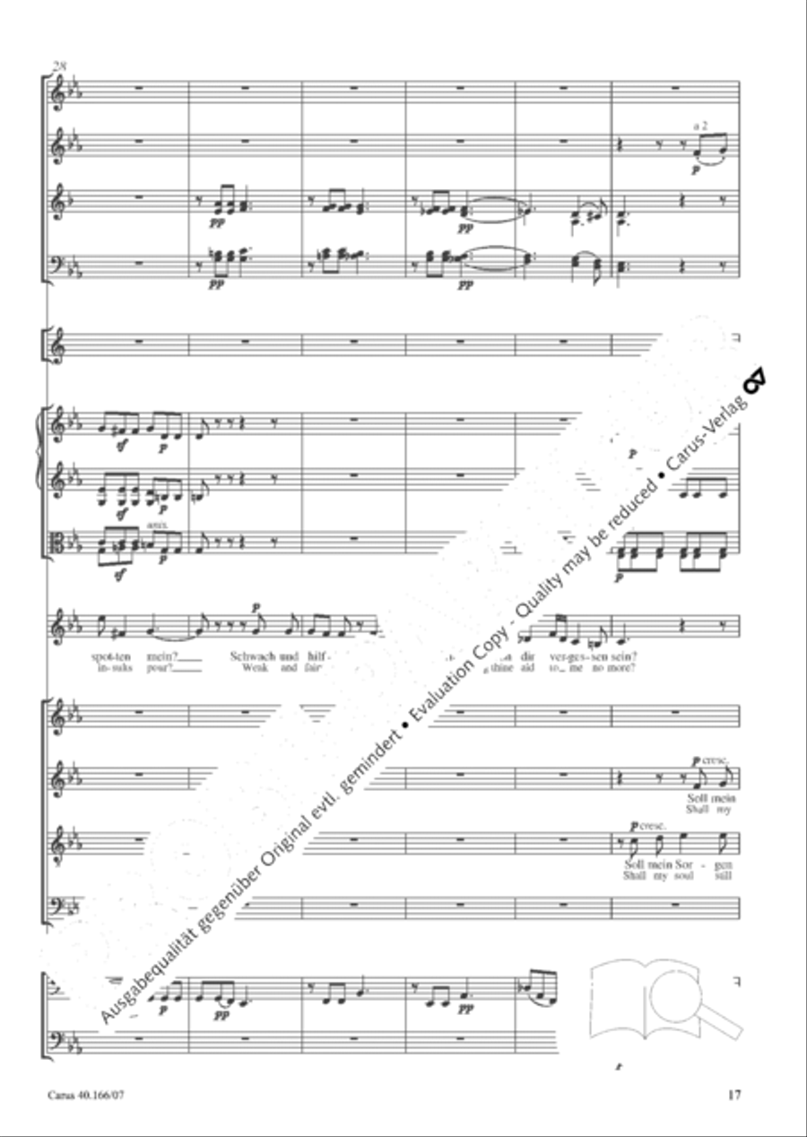 Hymn; Three sacred songs; fugue (Hymne; Drei geistliche Lieder und Fuge) Orchestra scores gallery preview page 18