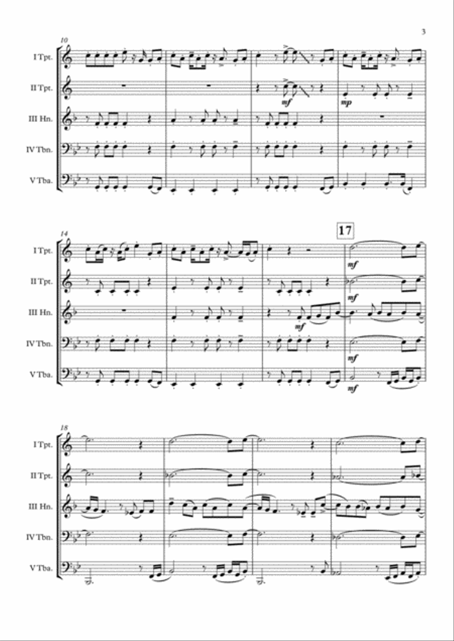 Can't Stop The Feeling from TROLLS Brass Quintet scores gallery preview page 4