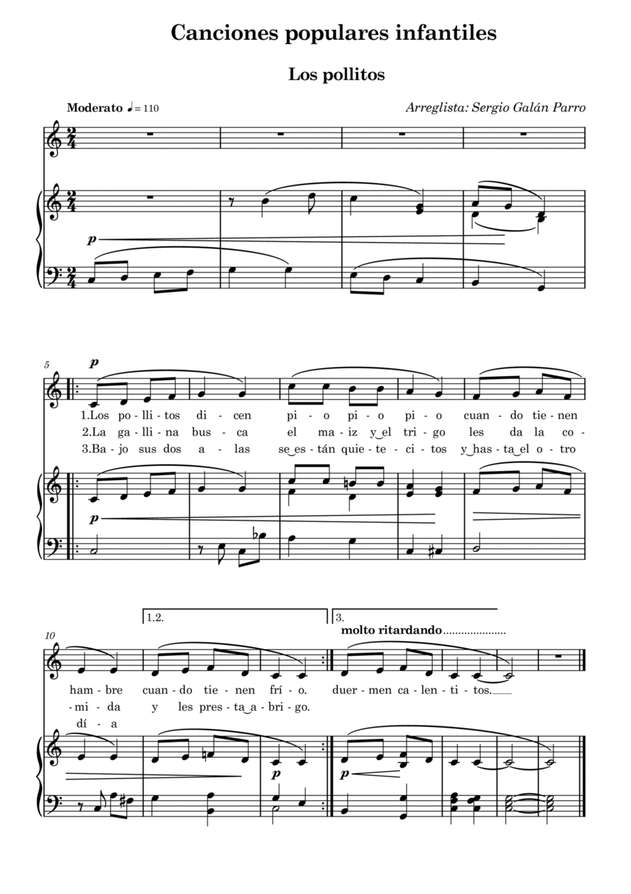 Los pollitos Voice scores gallery preview page 1