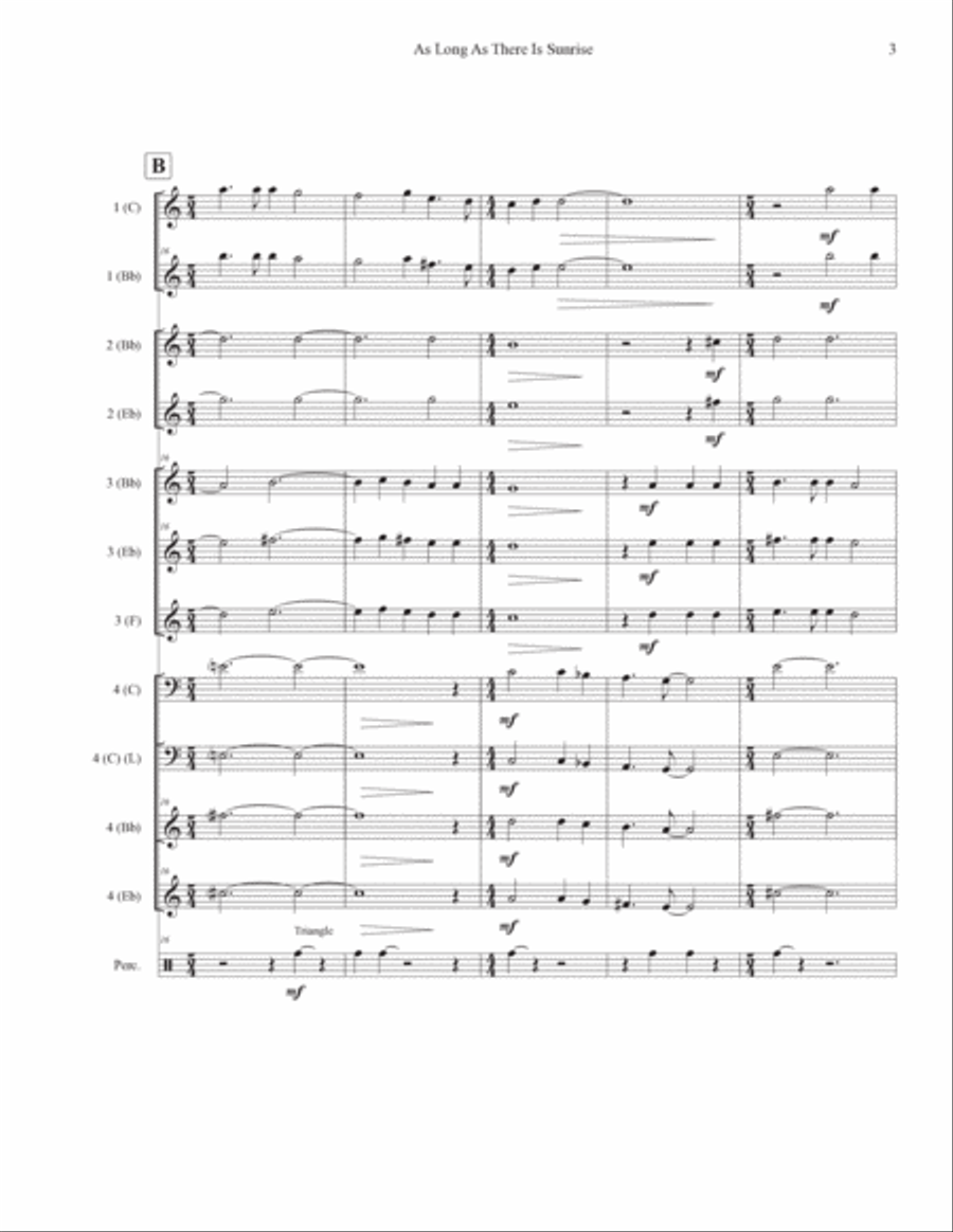As Long As There Is Sunrise Concert Band scores gallery preview page 6
