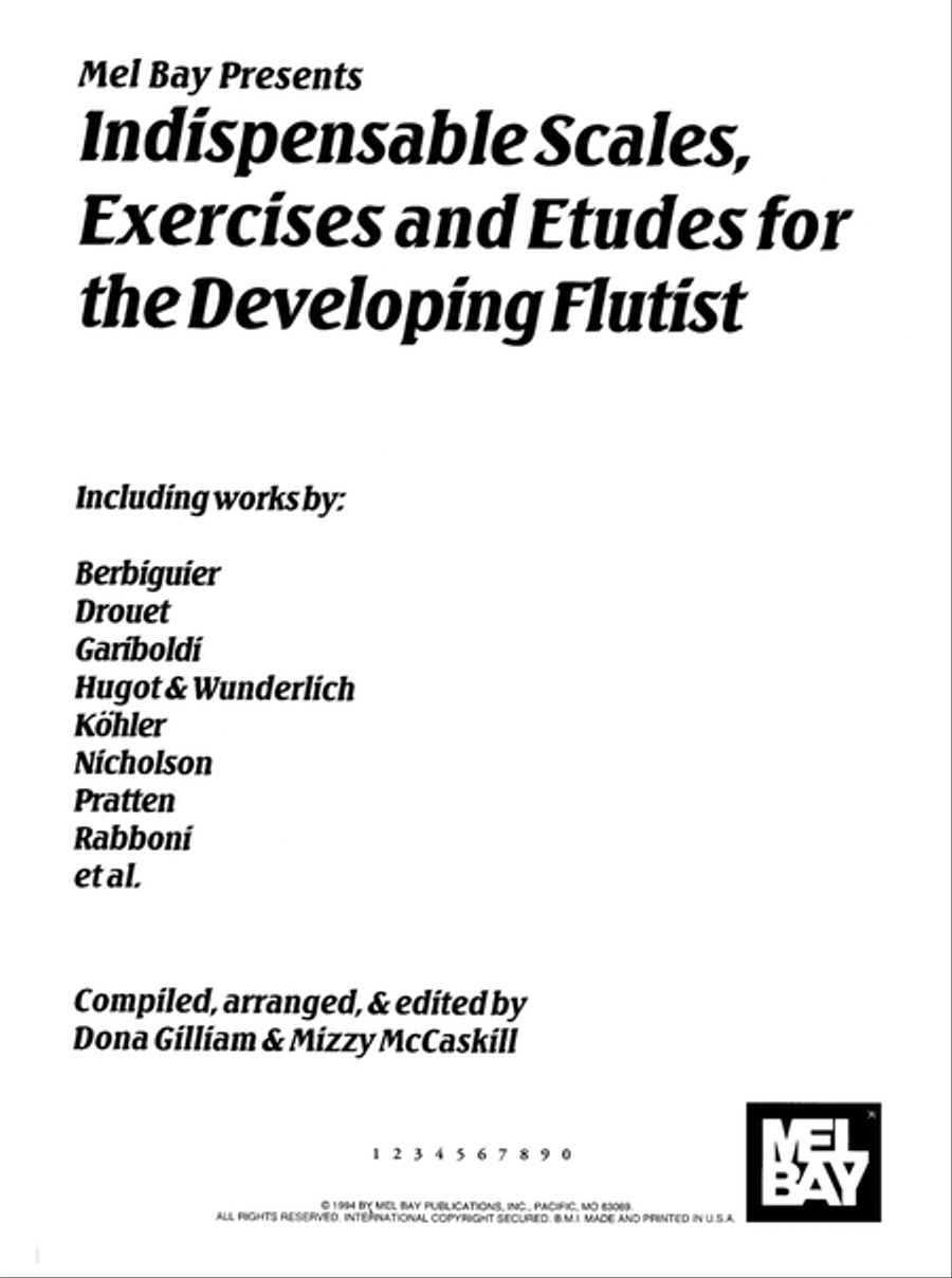 Indispensable Scales, Exercises & Etudes-Developing Flutist