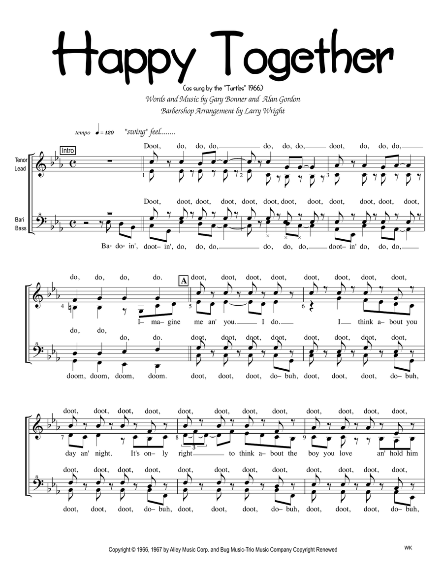 Happy Together SSAA scores gallery preview page 1