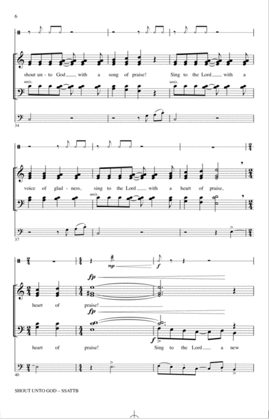 Shout Unto God Shout Unto God 4-Part scores gallery preview page 5