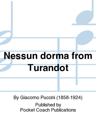Nessun dorma from Turandot