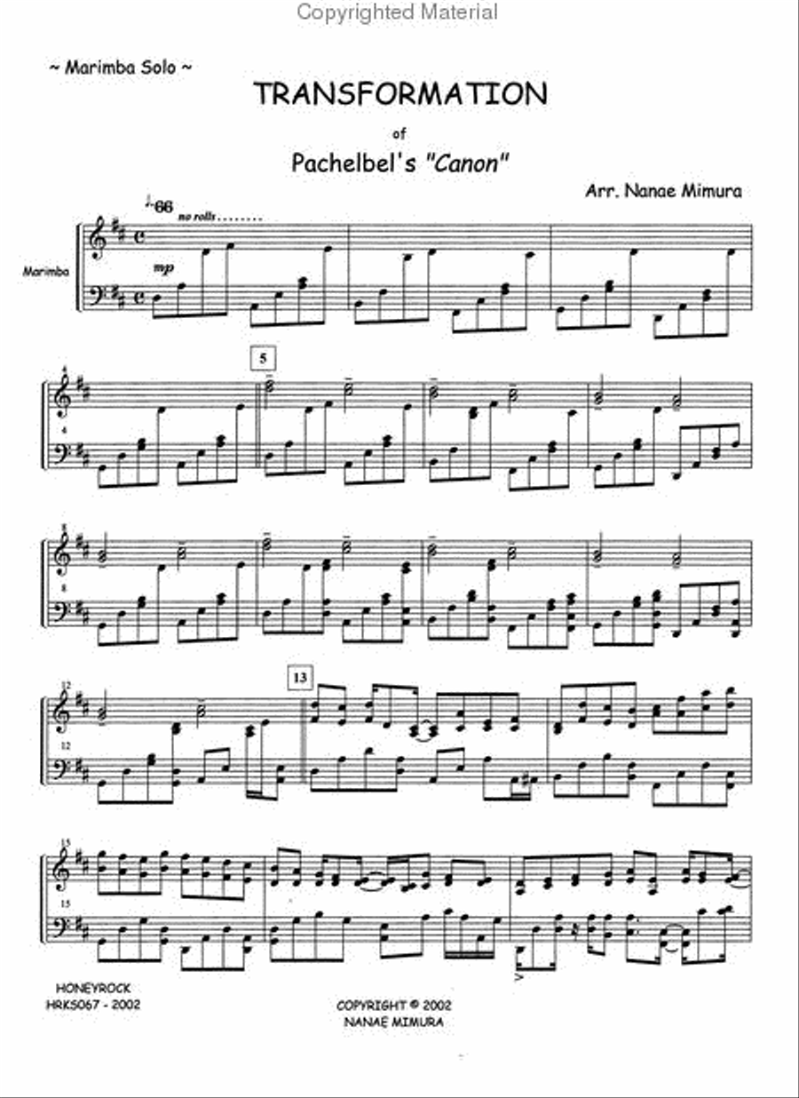 Transformation of Pachelbel's Canon