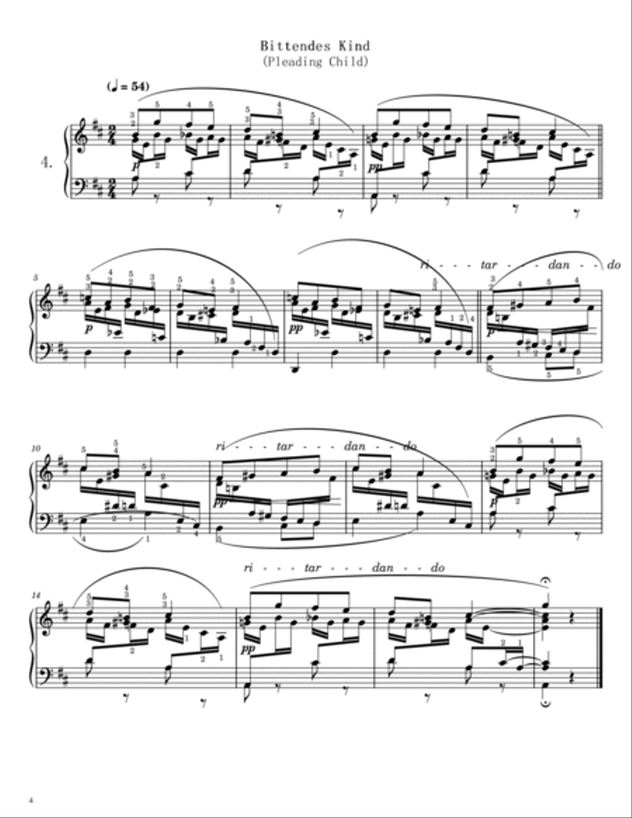 Kinderszenen, Op.15,Robert Schumann,Original Edition,For Piano Solo With Fingering Piano Solo scores gallery preview page 4