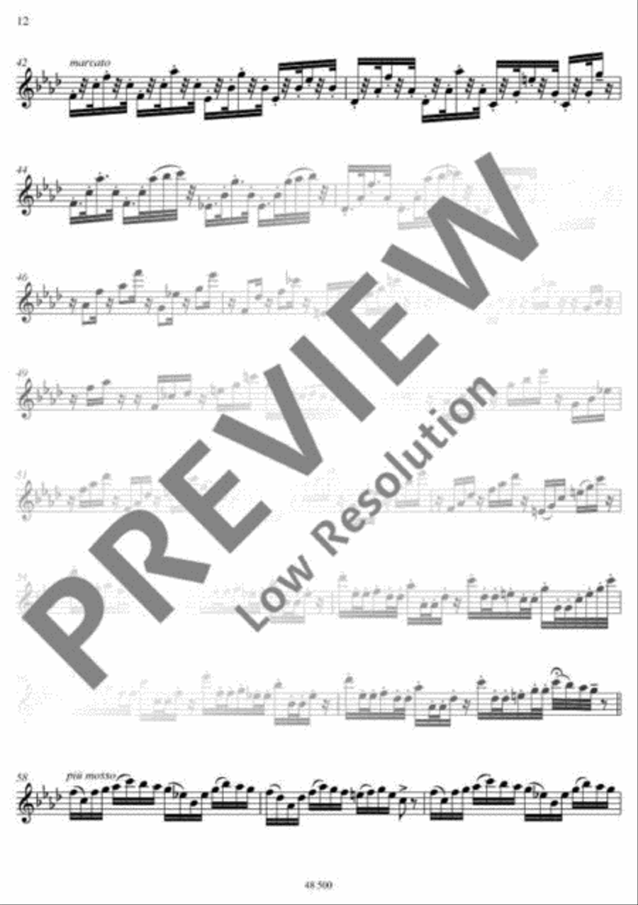 3 virtuoso Flamenco Studies Flute Solo scores gallery preview page 13