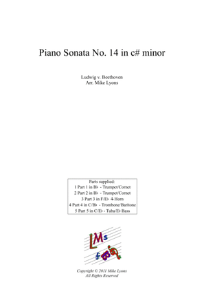Book cover for Brass Quintet - Beethoven Moonlight Sonata