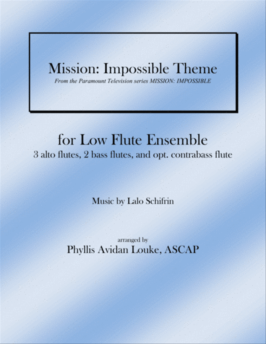 Mission: Impossible Theme from the Paramount Television Series MISSION: IMPOSSIBLE Woodwind Ensemble scores gallery preview page 1