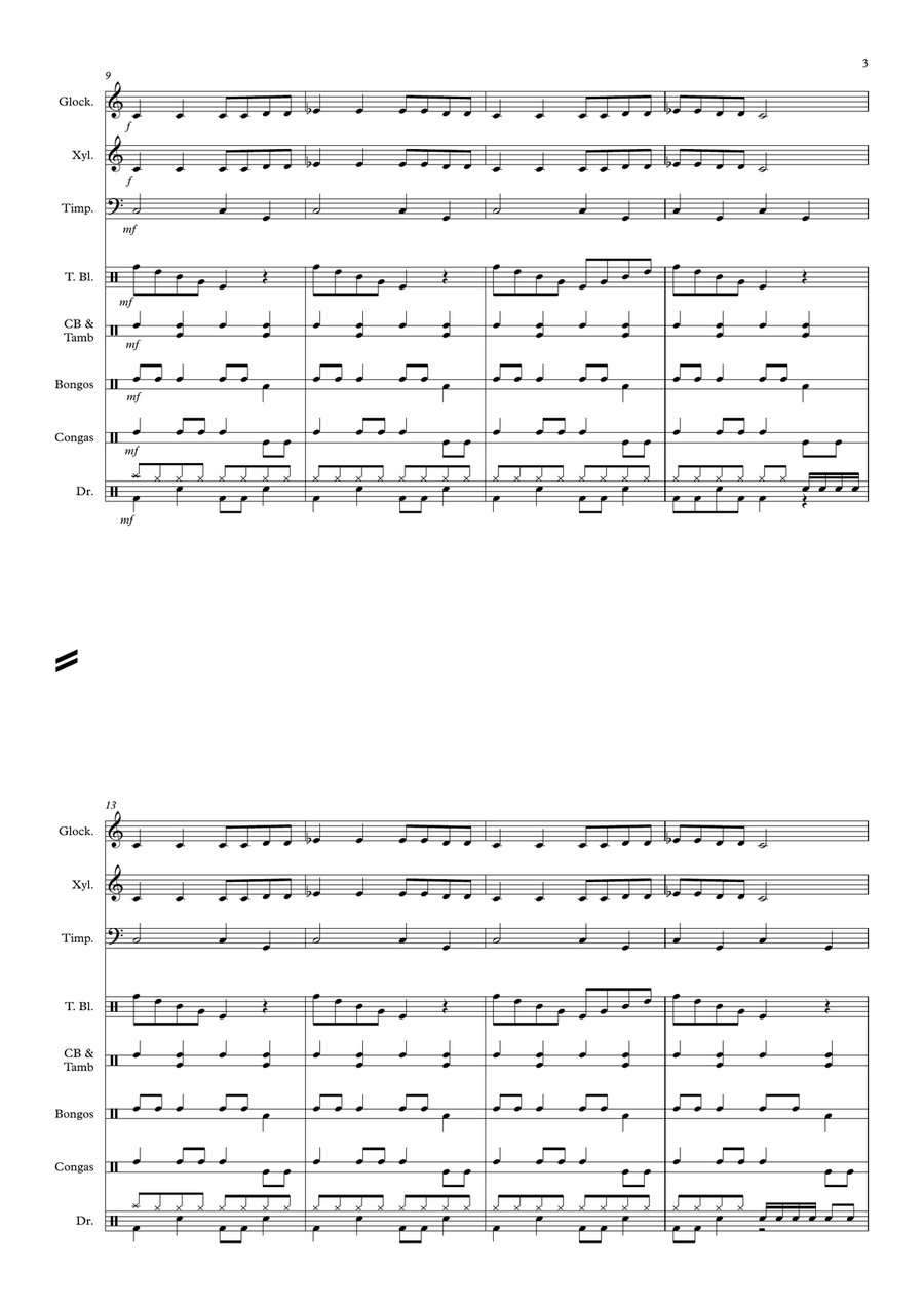 Rock Blocks Rock Blocks Percussion Ensemble scores gallery preview page 3