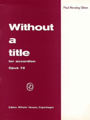 Book cover for Without A Title Op. 72