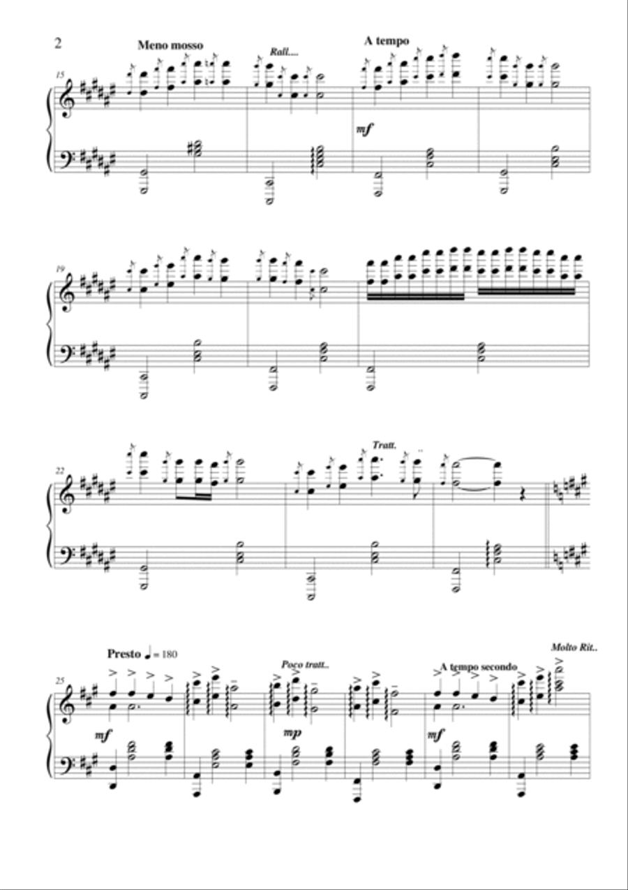 Trois petites danses pour piano - Danse no.1 4-Part scores gallery preview page 2