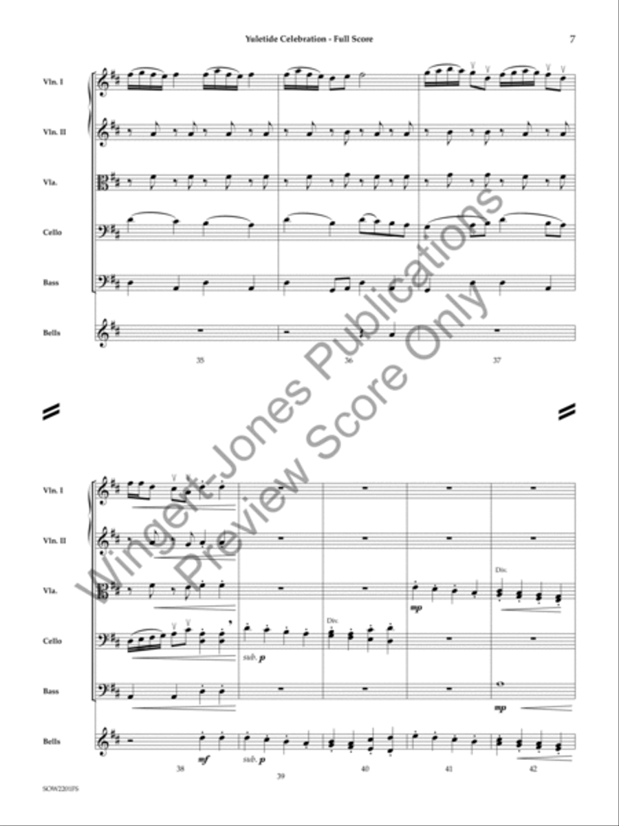 Yuletide Celebration String Orchestra scores gallery preview page 6