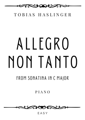 Book cover for Haslinger - Allegro non tanto from Sonatina in C Major - Easy
