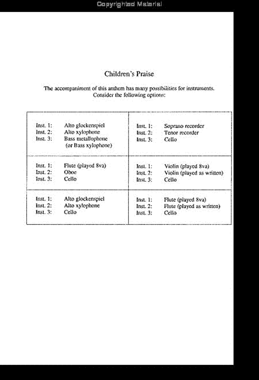 Children's Praise Children's Praise Unison Choir scores gallery preview page 2