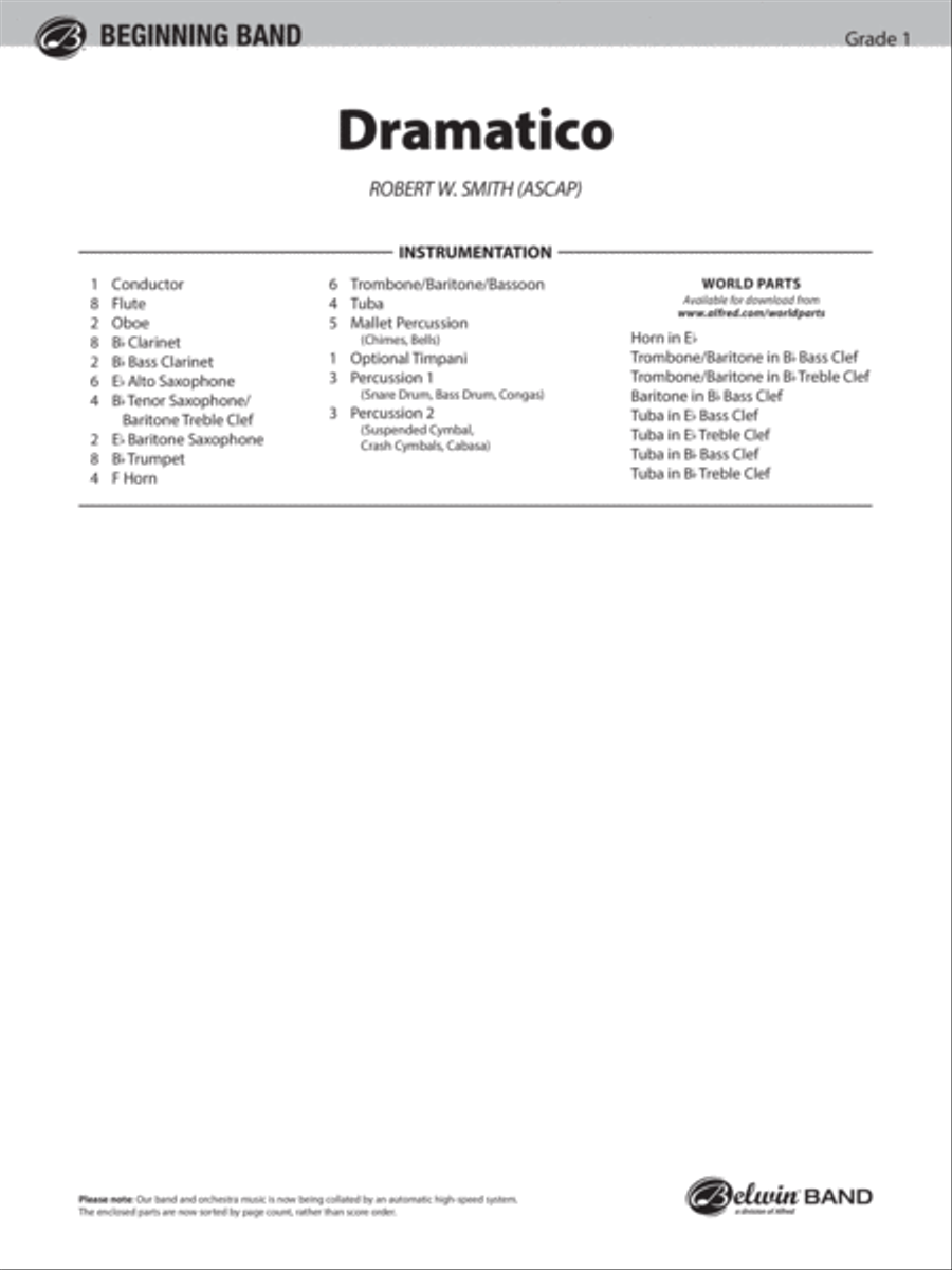 Dramatico: Score Concert Band scores gallery preview page 1