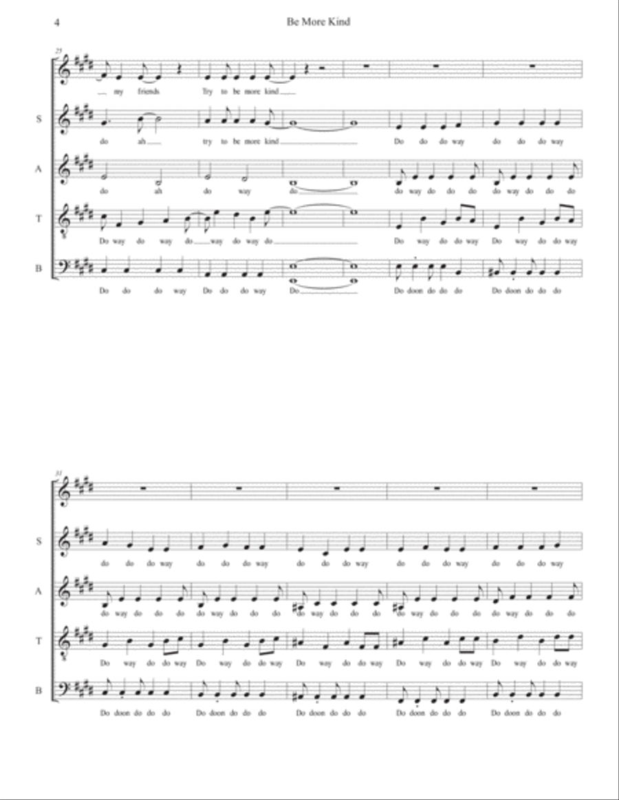 Be More Kind A Cappella scores gallery preview page 5