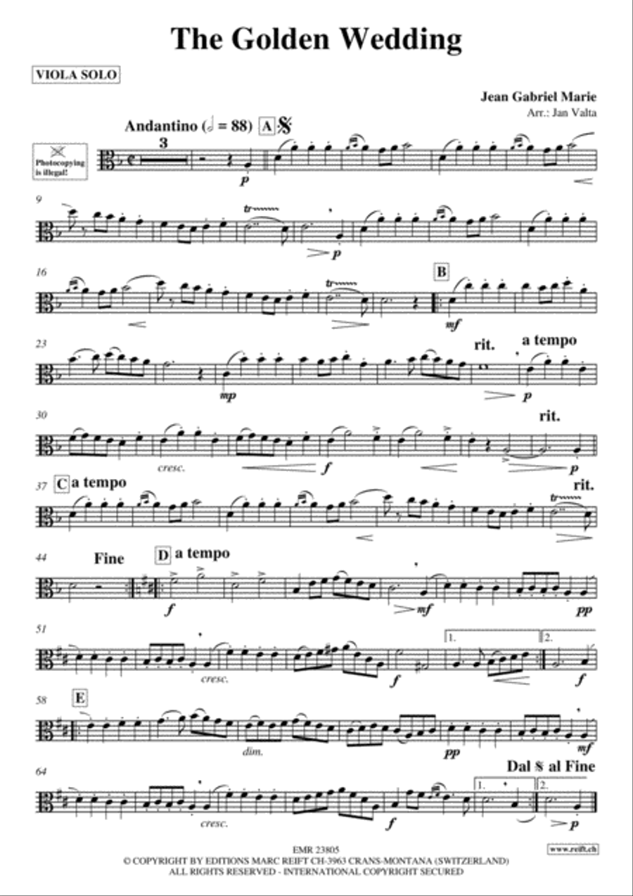 The Golden Wedding Viola scores gallery preview page 2