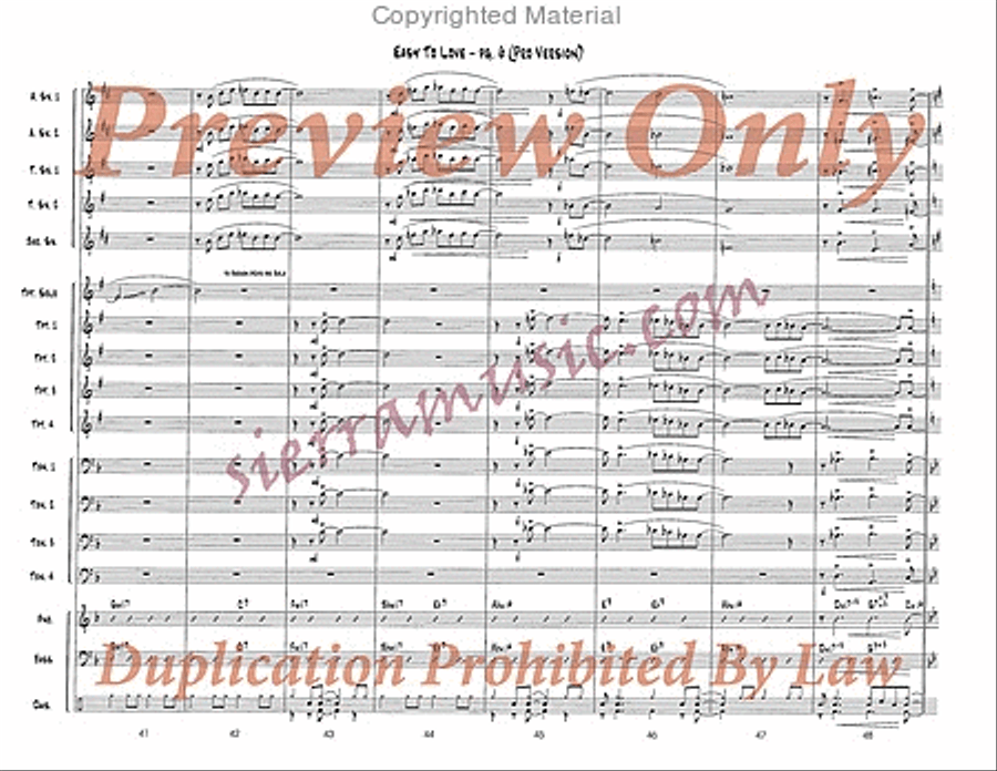 Easy To Love (Pro) Easy To Love (Pro) Big Band scores gallery preview page 7