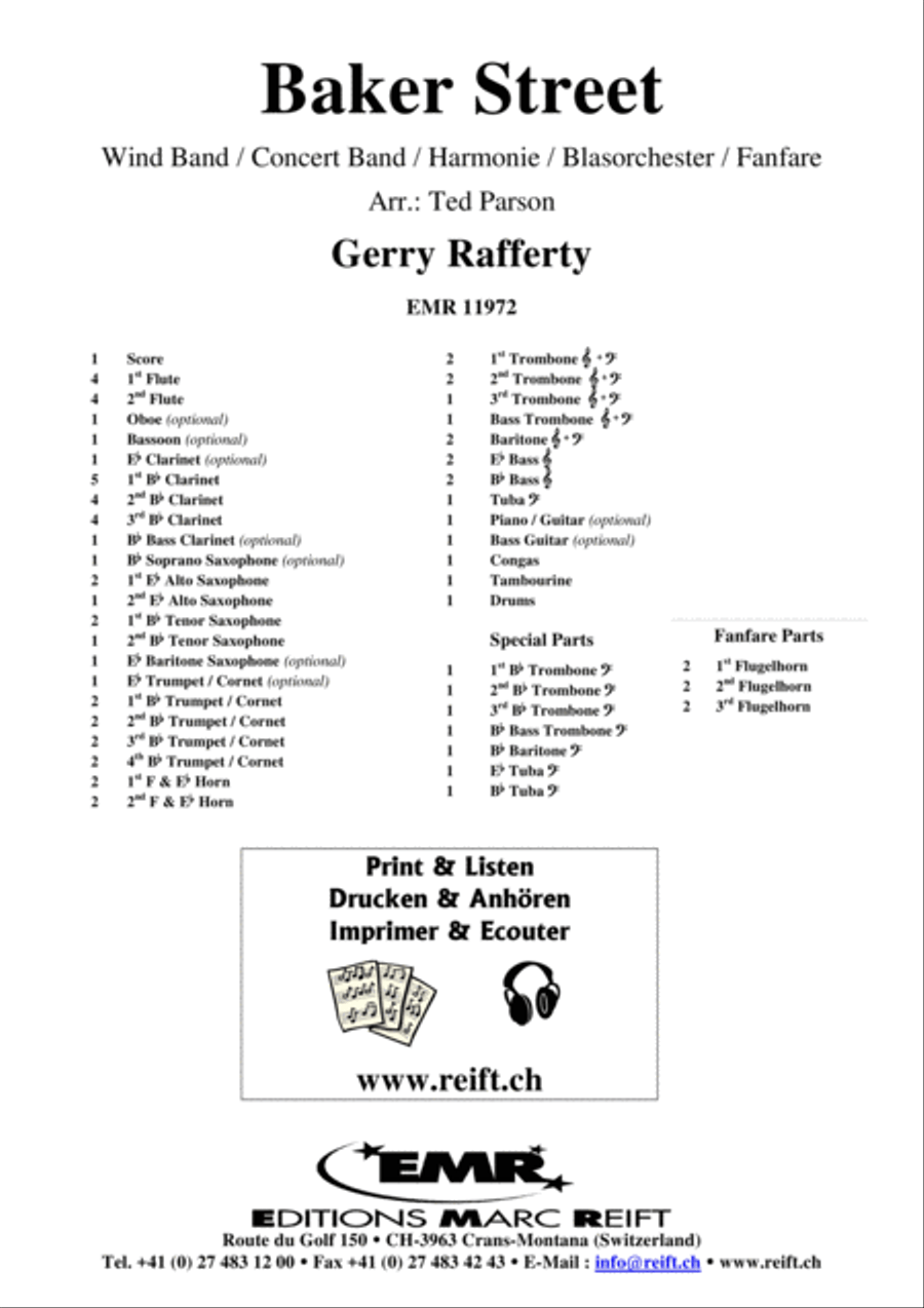 Baker Street Concert Band scores gallery preview page 2