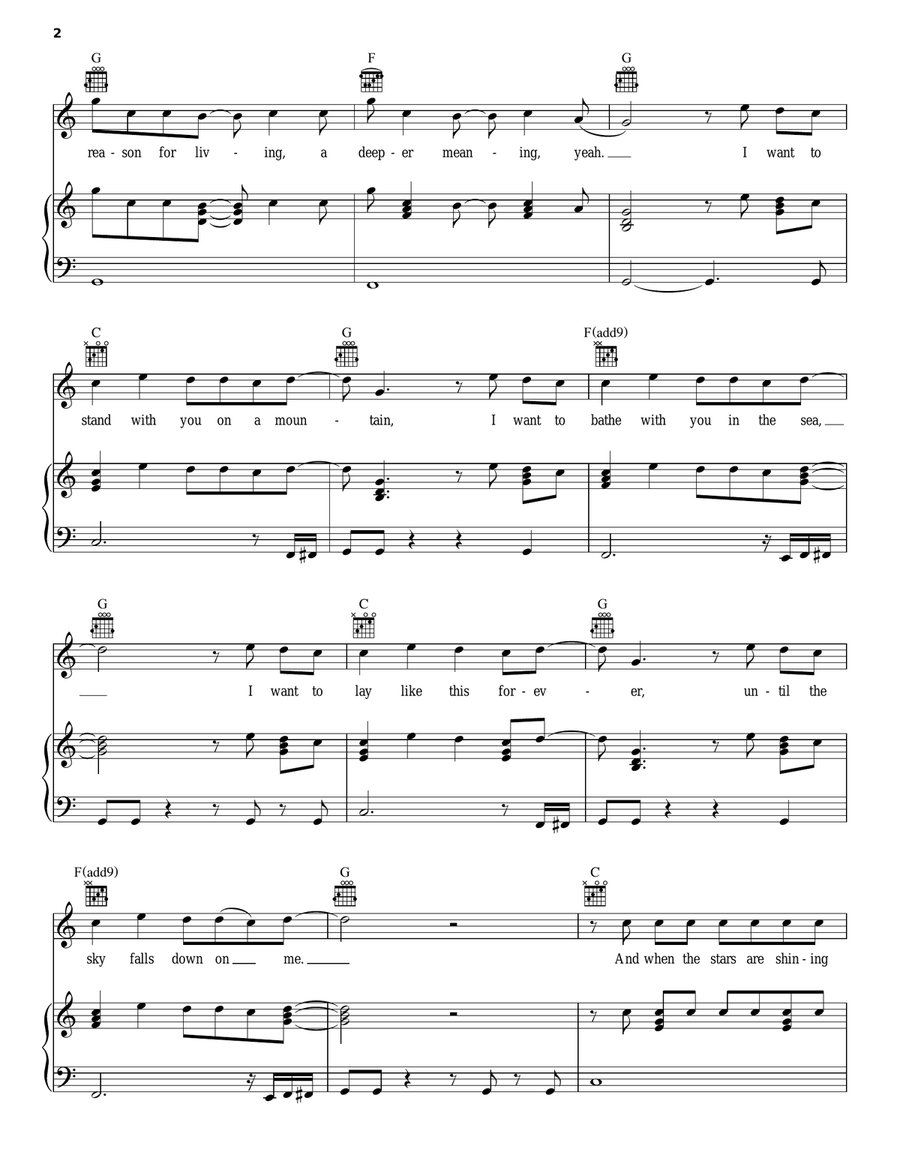 Truly, Madly, Deeply Piano, Vocal, Guitar scores gallery preview page 2