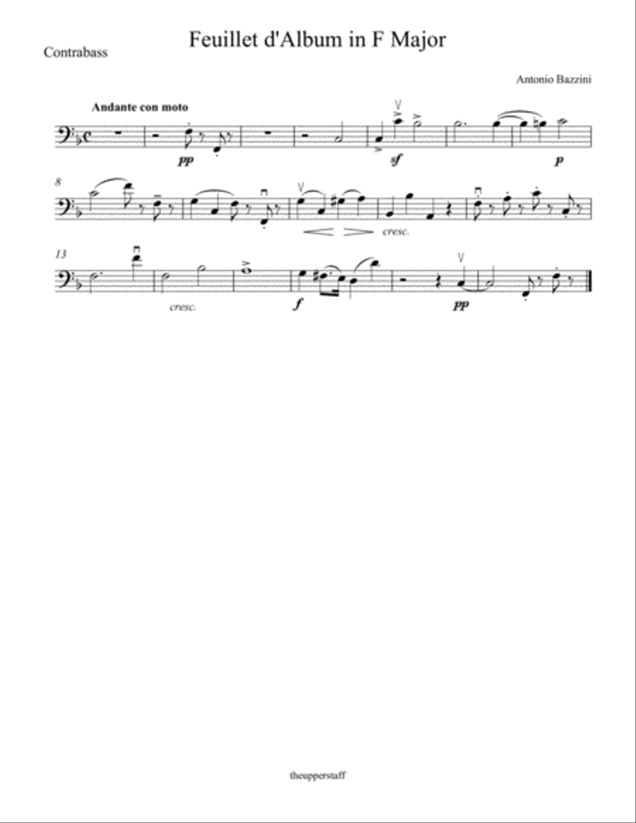 Feuillet d'Album in F Major String Orchestra scores gallery preview page 5